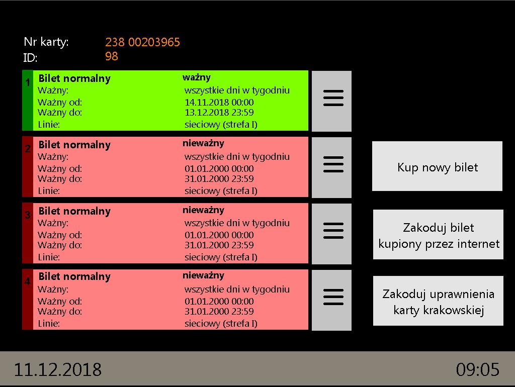 Po włożeniu karty następuje jej