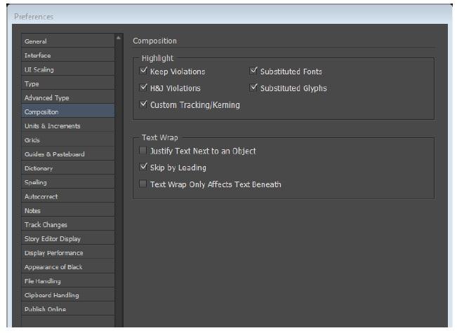 Keep Violation H&J Violation Custom TRacking/Kerning Substituted Glyphs Na poniższym obrazku widać, jak będą podświetlane ligatury w