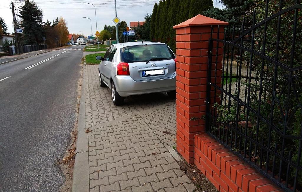 W dwóch miejscach występują jednak przewężenia całej drogi: przy ul. Frezjowej i Sadowej. Szczególnie krytyczne jest to drugie. Na chodniku o szerokości ok.