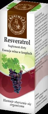 W Centrum Ziołolecznictwa Ojca Grzegorza stosujemy od lat ekstrakt alkoholowy ze skórek winogron podawany podjęzykowo (2 razy dziennie 8-10 kropli) pod nazwą Resveratrol - esencja wina w