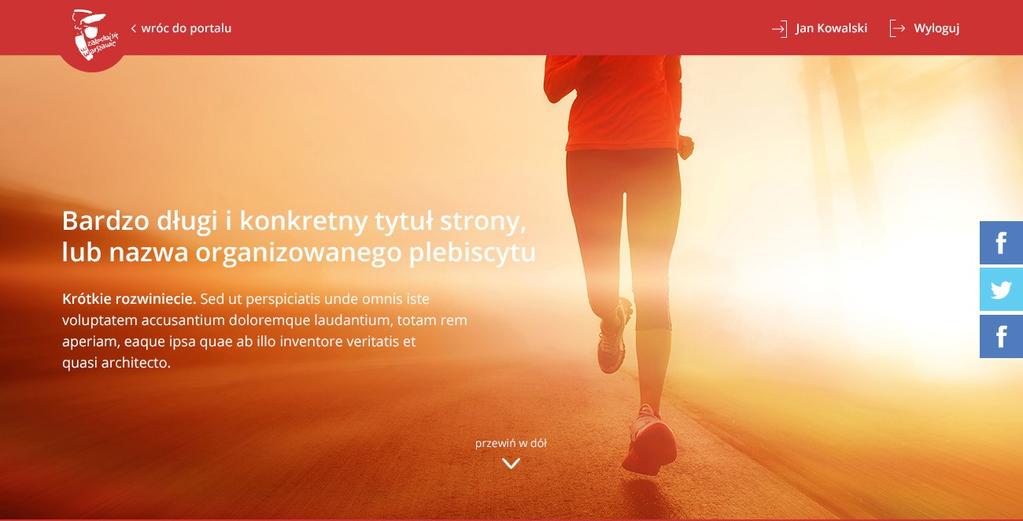 SERWIS SPECJALNY- Elementy budowy serwisu specjalnego Miasta Stołeczne Warszawa - Księga Identyfikacji Wizualnej Portalu Miejskiego Strona 34 Nagłówek serwisu specjalnego pełni kluczową rolę na