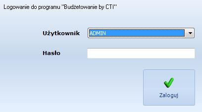 3. Logowanie, okno główne Do programu należy zalogować się przy podaniu nazwy użytkownika i hasła.