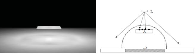 4. Rozwój metody mapowania fotonowego Specyficznym rodzajem artefaktów, charakterystycznym dla mapowania fotonowego jest rozświetlenie obszarów w bliskim sąsiedztwie powierzchni (rys. 4.7).