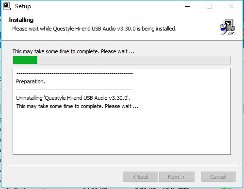 Installation will take 3 or 5 minutes