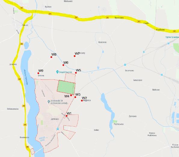 Nieruchomość inwestycyjna Opis nieruchomości Komunikacja Nieopodal zakładów przemysłowych