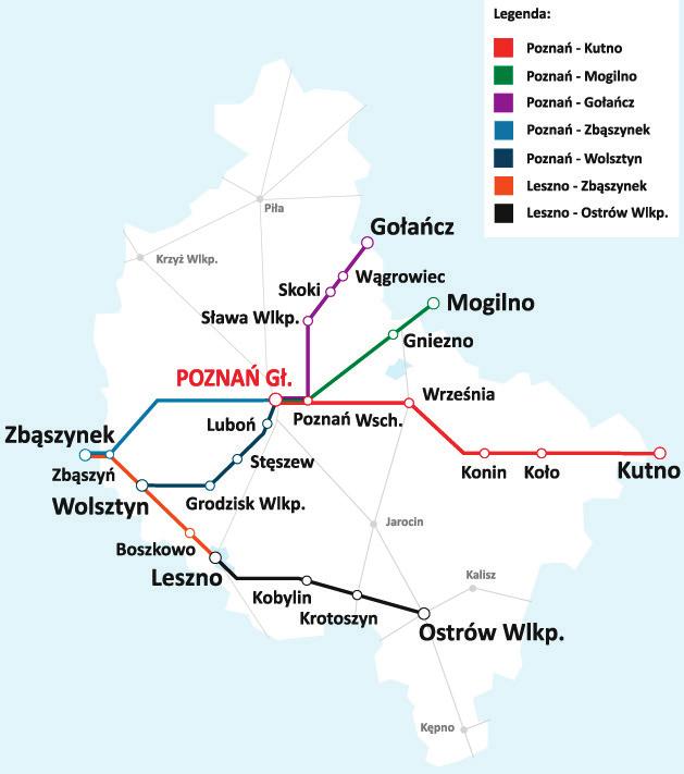Analiza strukturalna sieci transportowej 59 Koleje Wielkopolskie Koleje Wielkopolskie to spółka, która została powołana 28 września 2009 r.