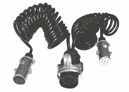 2,30 kg/szt 670 747 000 Przewód spiralny 15- żyłowy, na 2x7 żyłowy, 24V, wg ISO 12098 na ISO 1185/3731, PUR- przewód z 2 wtyczkami z tworzywa sztucznego 1 wtyczka 15 polowa i 2 wtyczki 7-polowe do