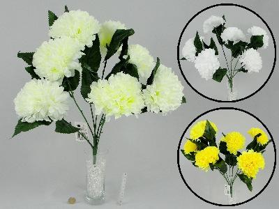 9,25 zł 0 / 200 Kwiat sztuczny - Chryzantema - 5 główek; śr.