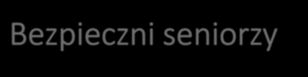 Bezpieczni seniorzy - spotkanie inaugurujące projekt Program: 1. Powitanie. Przekazanie informacji o projekcie, jego celach, działaniach oraz o finansującym i realizatorze. 2.