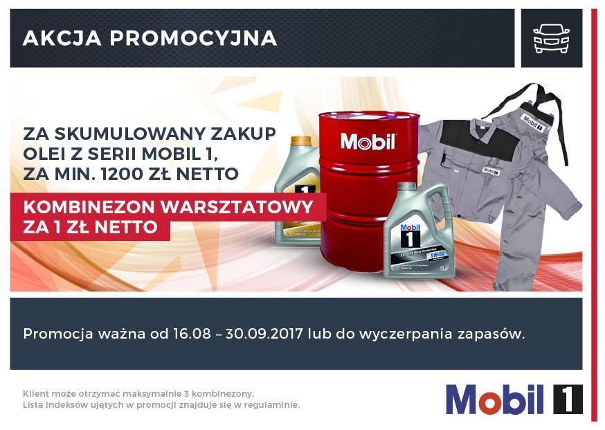 Oleje z serii Mobil 1 Za skumulowany zakup olei z serii Mobil 1 za