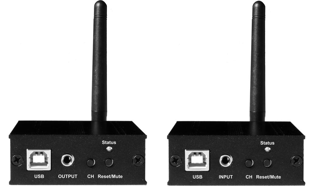 4GHz, 20 kanałów transmisji, ustawianych, co oznacza możliwość transmisji do kilku głośników.