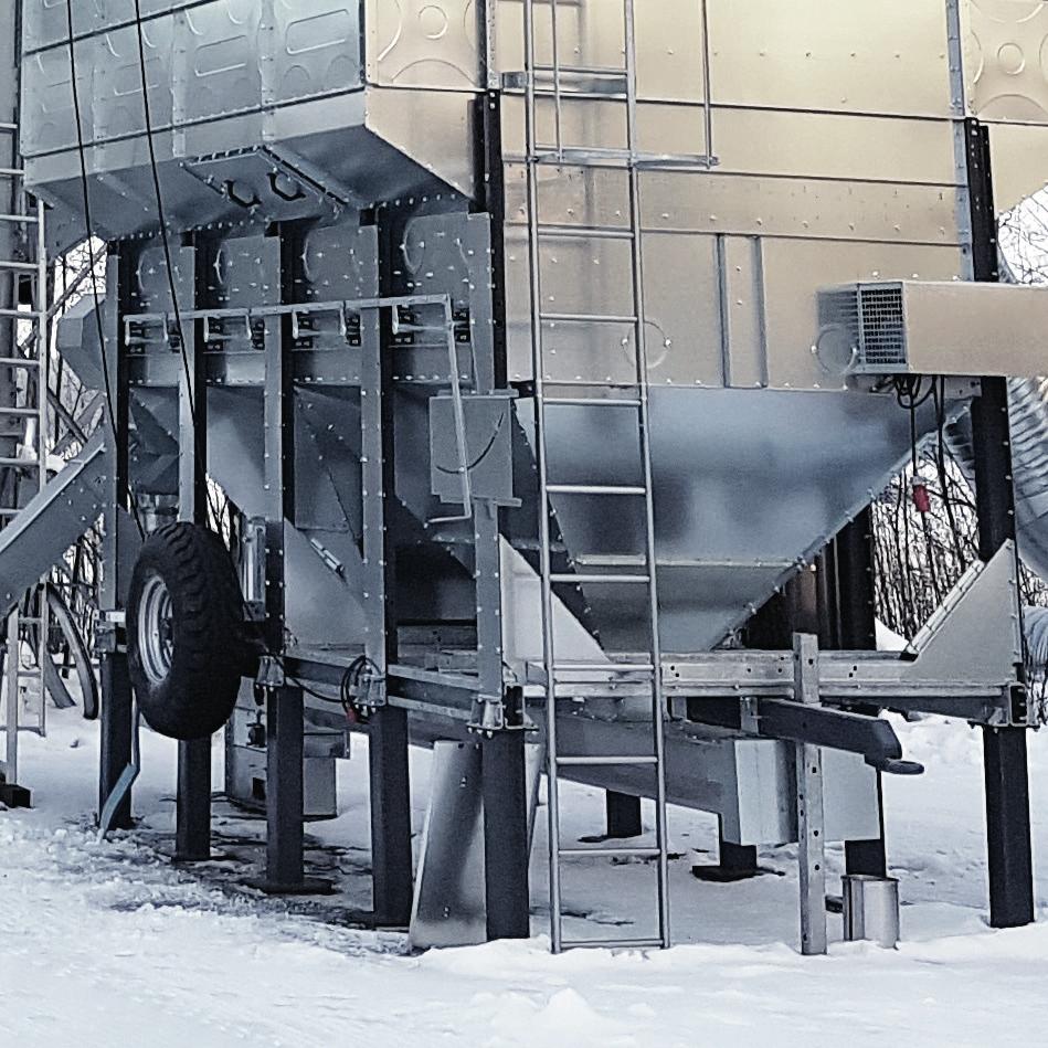 7. 7. Separator wstępny z rozsiewaczem RÓWNOMIERNIE PODAWANIE PRZY POMOCY ROZDZIELACZA Separator wyposażony w rozsiewacz