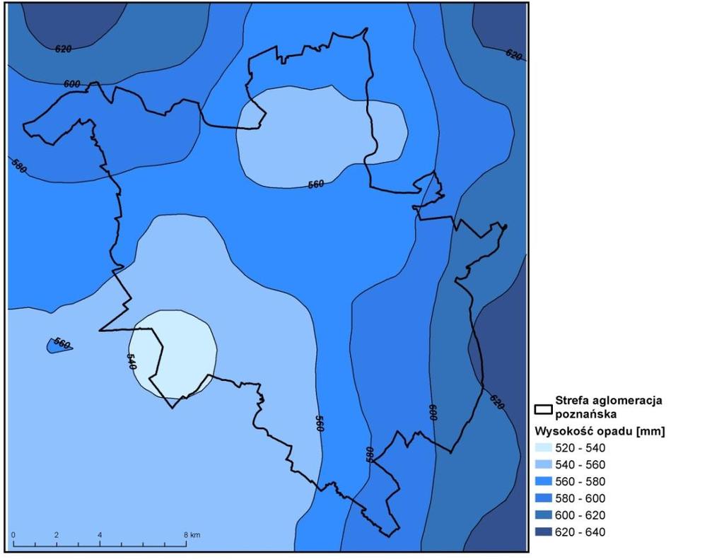6.3.3 Opady atmosferyczne Zgodnie z klasyfikacją opadową Z. Kaczorowskiej 18, rok 2013 został uznany za wilgotny.