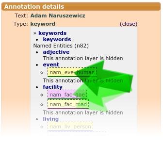 wybierz nową kategorię Uwaga! Opcja change daje dostęp tylko do tych kategorii, które są widoczne w panelu Annotation Pad 3.6.