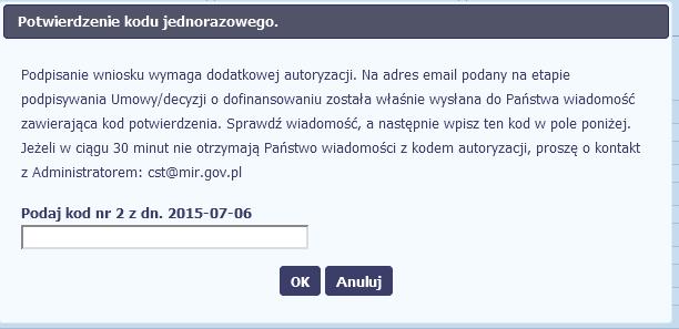 Certyfikat niekwalifikowany SL2014 Jeżeli z powodów technicznych podpisanie dokumentu przez profil zaufany będzie niemożliwe, po wybraniu opcji profil zaufany, SL2014 wyświetli odpowiedni komunikat