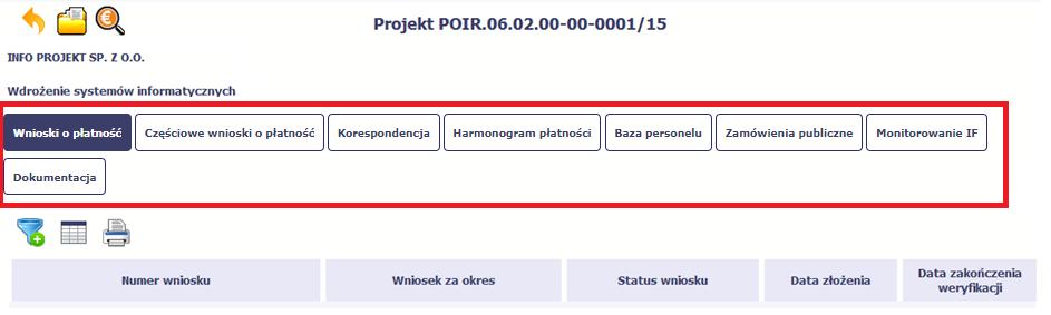 3.2. Zakładki Możesz przejść na kolejne zakładki na ekranie.