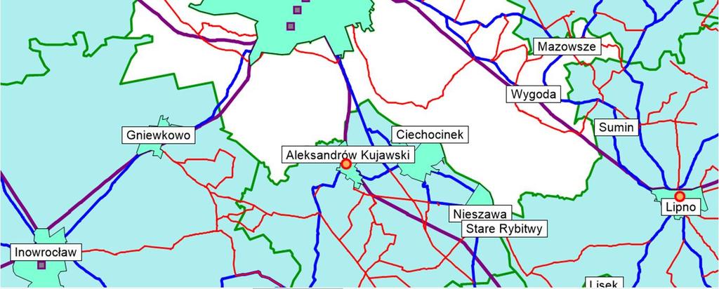 W planie wojewódzkim przyjęto, że powiązania pomiędzy wojewódzkimi, powiatowymi i gminnymi oraz międzywojewódzkimi i międzynarodowymi przewozami pasażerskimi, następować będą w zintegrowanych