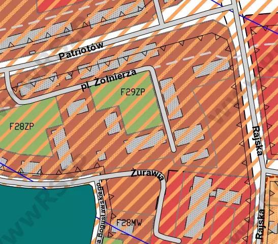 Rysunek 12 Miejscowy Plan Zagospodarowania Przestrzennego w obrębie przystanku Boguszowice Pętla, źródło: http://www.rsip.rybnik.