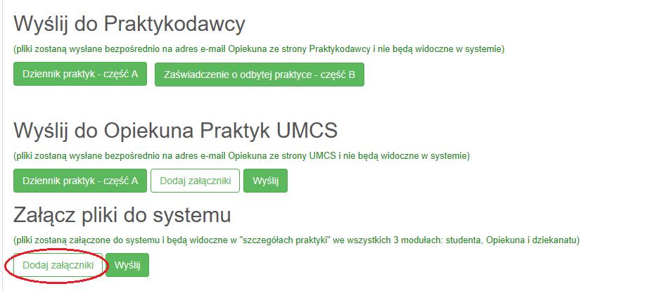 zip): Moduł Student- Dokumentacja praktyki Student pobiera więc z systemu dokumentację odpowiednią dla kierunku i rodzaju realizowanych przez niego praktyk, a następnie odbywa