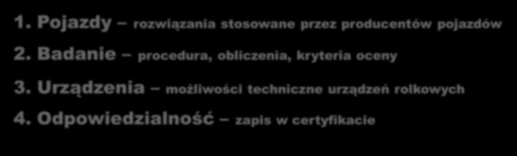 1. Pojazdy rozwiązania stosowane przez producentów pojazdów 2.