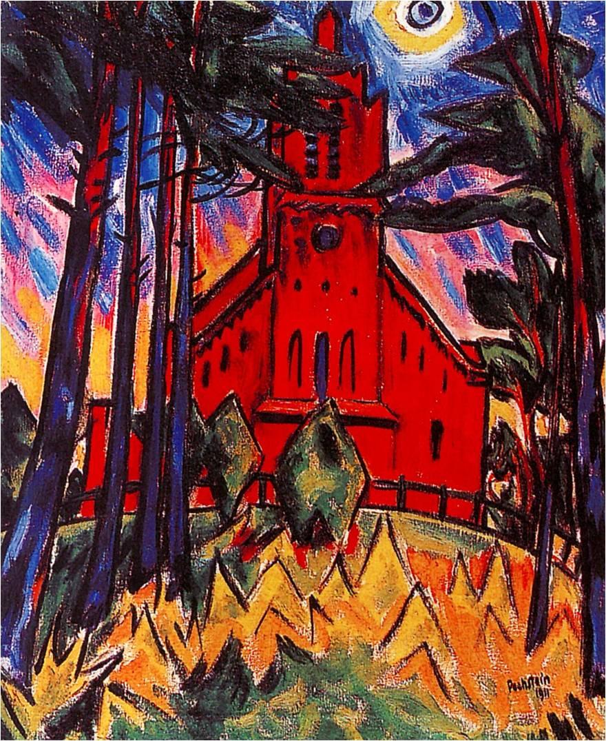 OBRAZ B Max Pechstein, Czerwony kościół, 1911, olej na płótnie, kolekcja prywatna A.