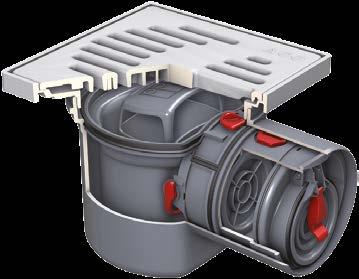 Wpusty piwniczne z zaworem zwrotnym ACO Wpust Junior 5 według normy DIN EN 13564 Z tworzywa Dla ścieków szarych (bez zawartości fekaliów) Z