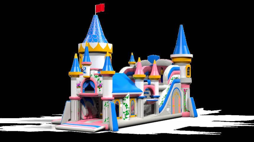 Plac zabaw ze zjeżdżalniami BAJKOWY ZAMEK Bajkowy zamek to ogromne dmuchane centrum