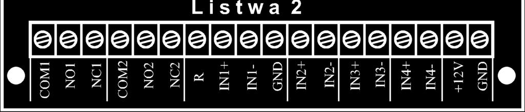 Na płytce znajdują się ledy sygnalizujące: 1x praca procesora, 1x proca komunikacji, 2x prace odczytu czytników, 2x stan wyjścia przekaźników.