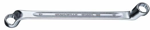 0 Dwustronne klucze oczkowe StahlwilleSTABIL głębokoodsadzone, DIN 838/ISO 004 (wymiary metryczne), A L d d a a t Kod mm mm mm mm mm mm mm g S 4040607 6 x 7 65 0,5,8 6 7 8 46 0 7,45 4040708 7 x 8*