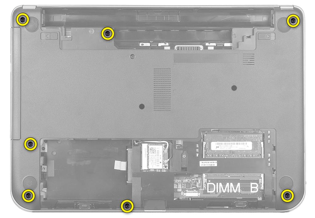 3. Podłącz kable antenowe do odpowiednio oznaczonych złączy na karcie sieci WLAN. 4. Zainstaluj następujące elementy: a. panel dostępu b. akumulator 5.