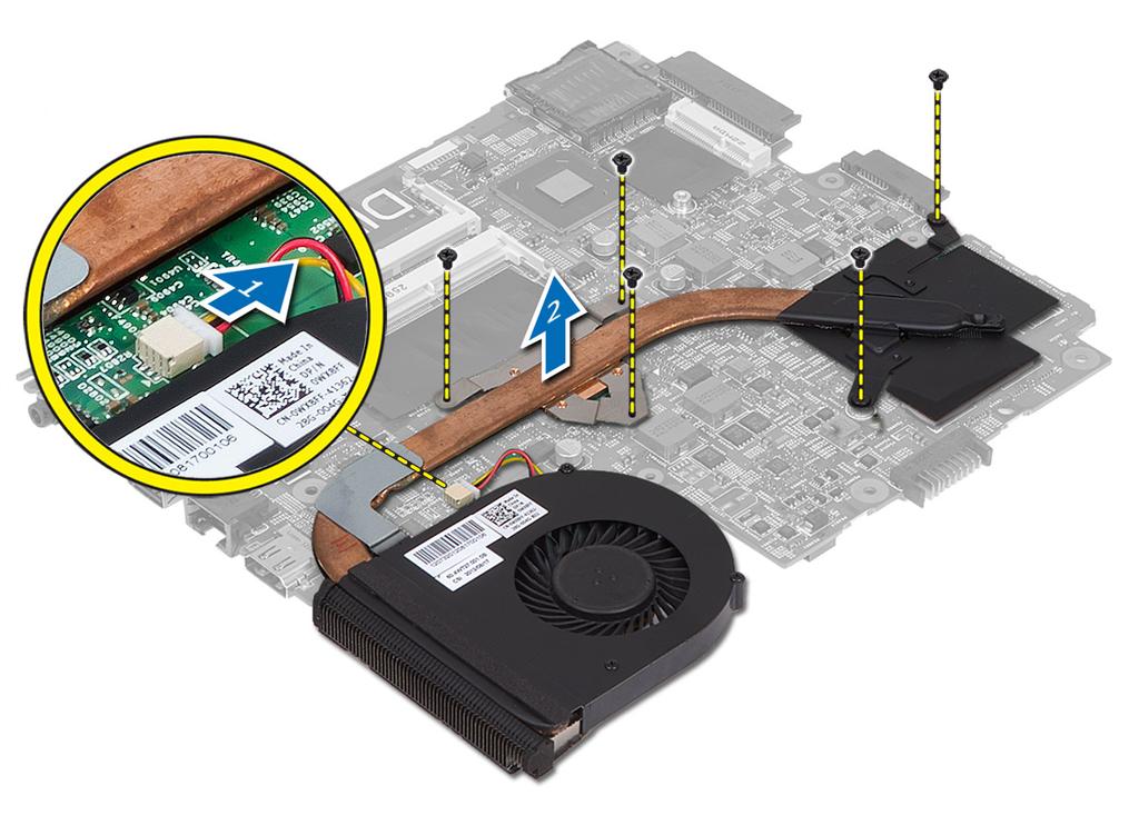 a. akumulator b. karta SD c. panel dostępu d. moduł pamięci e. karta sieci WLAN f. dysk twardy g. napęd dysków optycznych h. klawiatura i. podparcie dłoni j. płyta systemowa 3.
