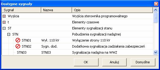 Istnieje możliwość wyświetlenia zaprogramowanej logiki bez etykiet - opcja dostępna poprzez menu kontekstowe (prawym przyciskiem myszy).