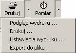 Wygląd wydruku jest ustawiany w Ustawieniach wydruku. Drukuj okno ustawień parametrów drukarki i właściwości samego wydruku (jakości wydruku, ustawień strony, itp.).