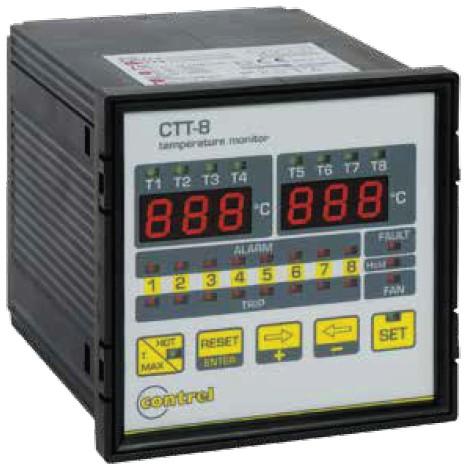 INSTRUKCJA OBSŁUGI CTT-8 INFORMACJE OGÓLNE Urządzenie do kontroli temperatury CTT-8 jest stosowane w urządzeniach elektrycznych, maszynach, transformatorach, silnikach itp.
