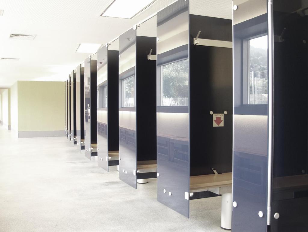 Systemy kabin szklanych System GLASS 10 jest dostępny dla wszystkich typów kabin: