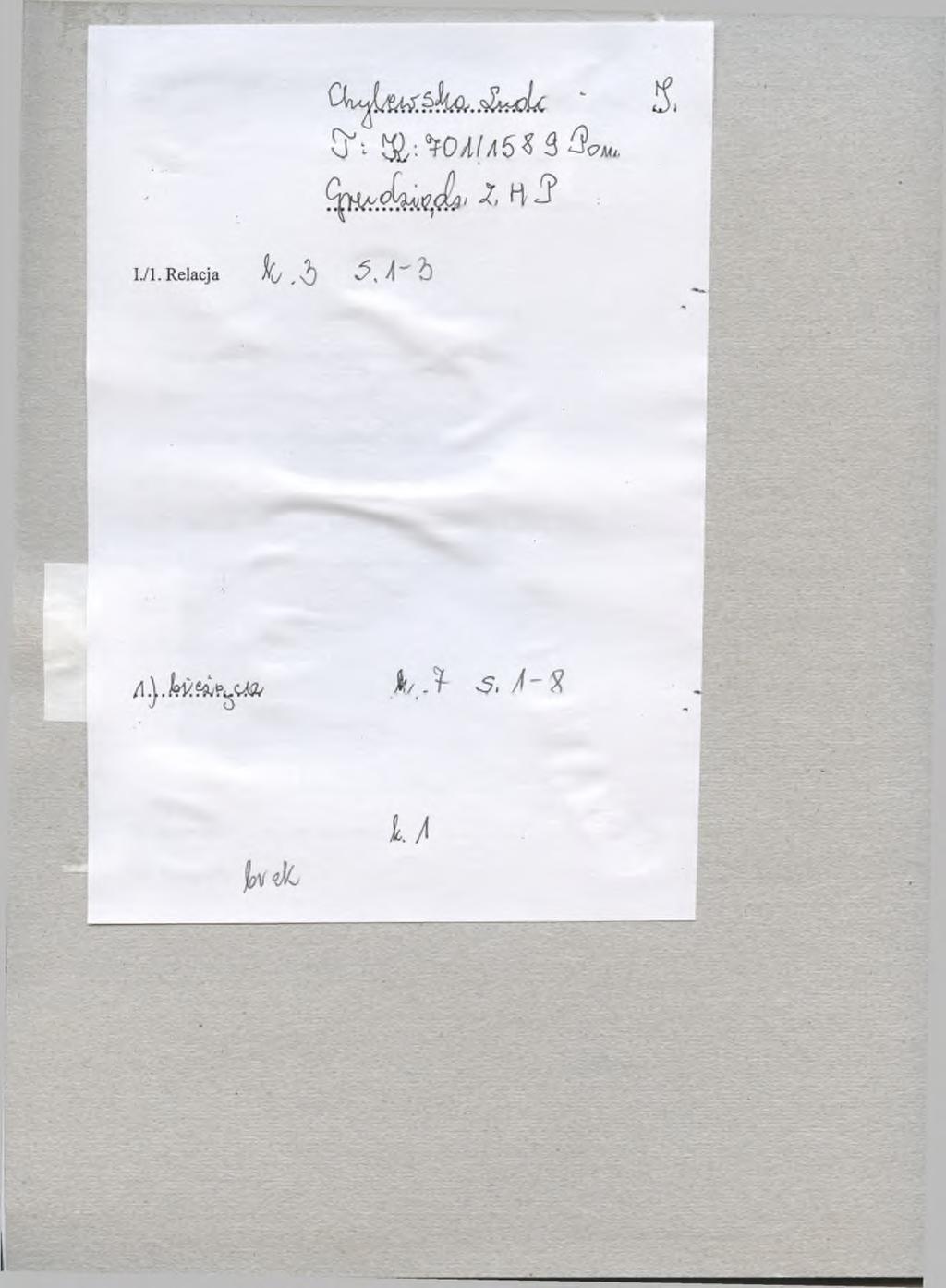 SPIS ZAWARTOŚCI TECZKI im&ąlflt.os. I./2.