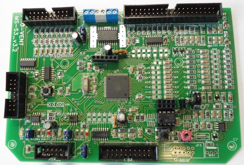 PŁYTA MODUŁU STEROWNIKA MS-S3 S3 jest rozbudowanym sterownikiem procesorowym współpracującym z manipulatorami RC4, RC5 i RC6 (automatyka RC6 komfort).