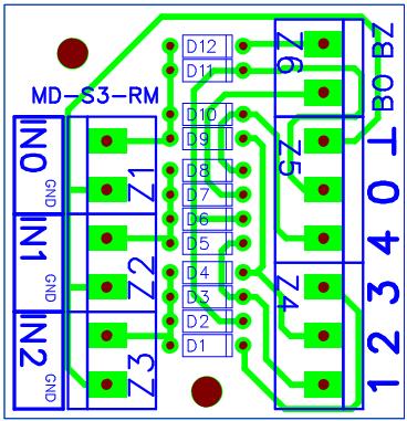 PŁYTKA DODATKOWA S3 MD-S3-RM Płytka dodatkowa przełącznika ręcznego umożliwiająca zmianę sposobu sterowania bezpotencjałowego S3 umożliwia podłączenie prostego przełącznika, który wymusza pracę