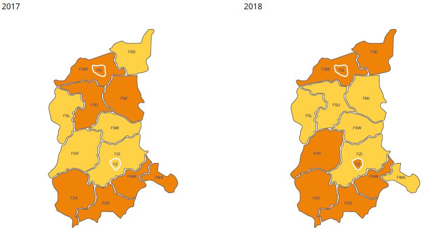 Zawody o największej skali deficytu w 2018 roku Kierowcy