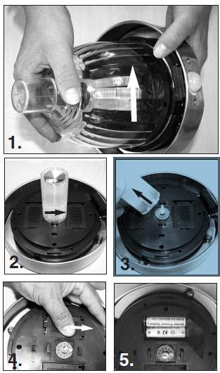 6. Usterki -Lampa nie włącza się automatycznie w ciemności - Zewnętrzne źródło światła (np. Światło uliczne) symuluje światło dzienne i zapobiega włączeniu lampy. Ustaw lampę w ciemniejszym miejscu.