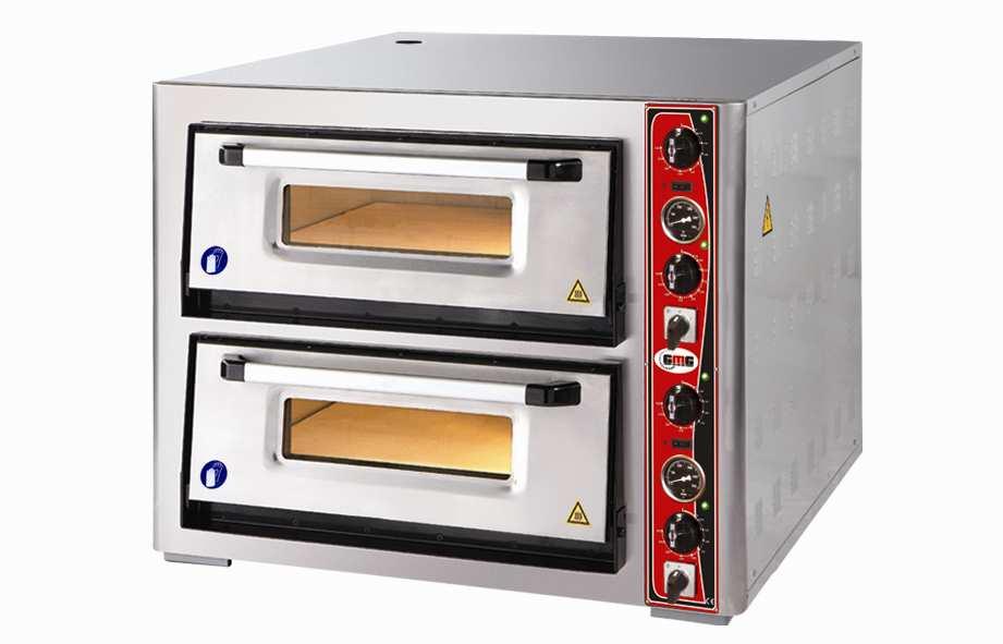 Prosta obsługa i czyszczenie urządzenia 3 780 2 999 PIEC DO PIZZY GMG PF 6262 E Zasilanie: 5000 W / 230/400 V Wymiary: 890x820x440 mm (głębokość podano bez uwzględnienia uchwytów drzwiowych)