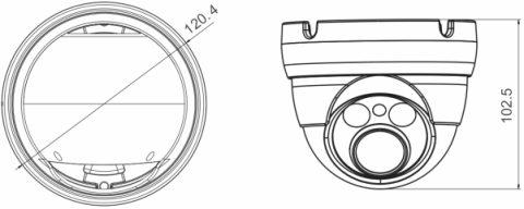 2, 0lux (IR LED ON) 1/3" 4MP Progressive can CMO 2, 0lux (IR LED ON) 2.8-12mm MOTOZOOM H.