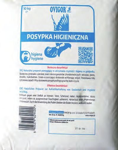 Zawartość: 2 kg, 10 kg OviBad Sól do wody kąpielowej dla gołębi z olejkami eterycznymi.