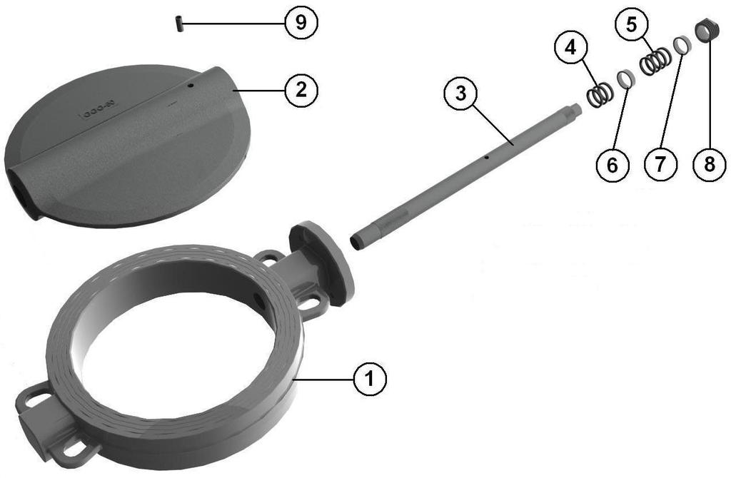 MATERIALS DN 250-400 : Materials Item Designation 1111 1112 1 Body A216 WCB SS 316 2 Disc EN GJS 500-7 SS 316 3 Stem SS 420 SS 316 4 Gasket FILAM. GRAPHITE FILAM.