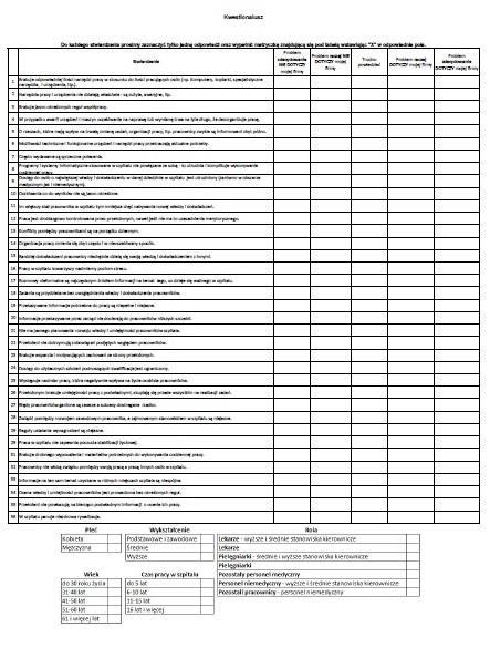 Opracowanie materiałów informacyjnych na temat projektu. 4. Przygotowanie kwestionariusza (stwierdzenia i metryczka) we współpracy z przedstawicielami Zamawiającego. 5.