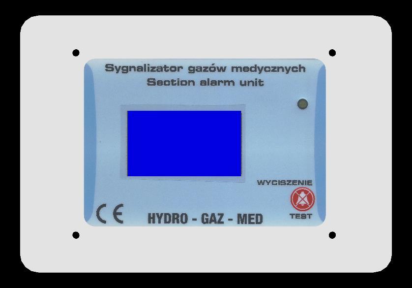 5.3 Sygnalizator zdalny 5.3.1 Sygnalizator zdalny wersja podtynkowa Funkcje: wyświetlanie informacji na temat stanu monitorowanych gazów oraz
