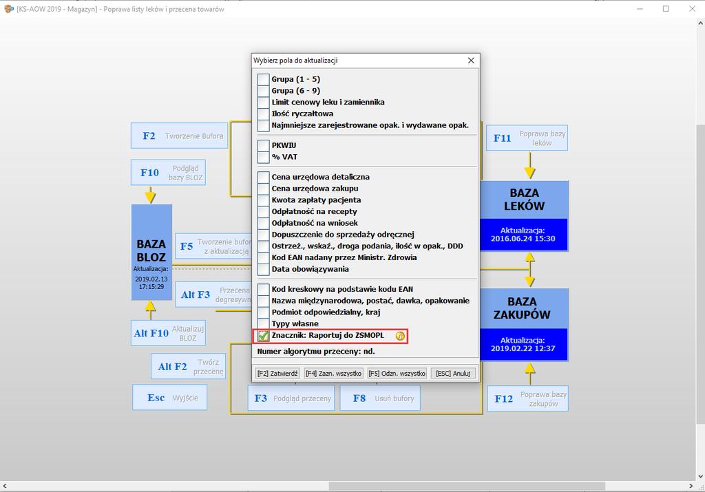 24 Interfejsy do MZ ZSMOPL b) zaznaczyć pole dotyczące raportowania do ZSMOPL podczas wyboru pól do aktualizacji z poziomu modułu 14.