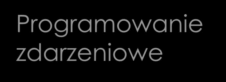 Programowanie zdarzeniowe III.