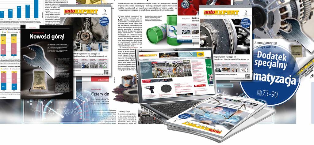 INFOACJE O TYTULE technika» warsztat» handel Ukazuje się: od 1994 roku Nakład: 8000 egzemplarzy Format: 210 297 mm (A4) Częstotliwość: miesięcznik (nr 7 8 łączony) iesięcznik autoexpet ukazuje się na