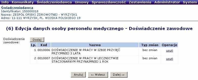 odpowiednią pozycję: usunąć dodać przywrócić Rys. 6.